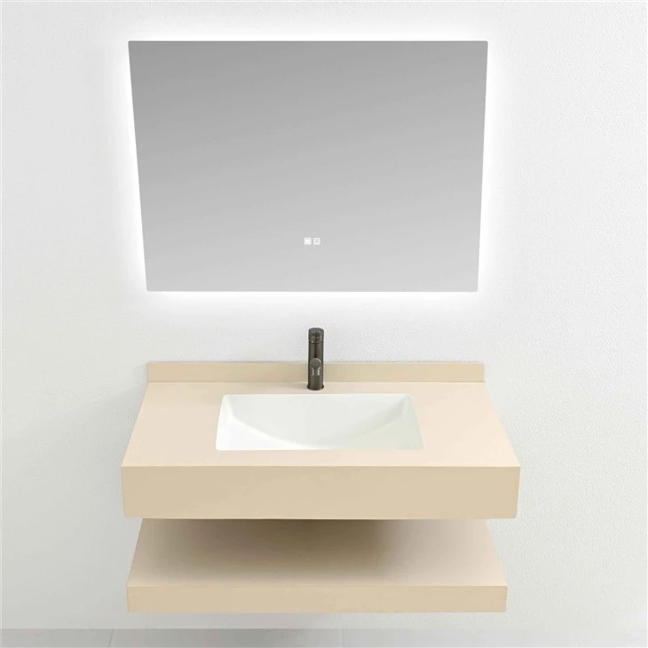 Rustic Modern Sintered Stone Bathroom Vanity
