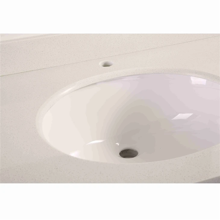 Diamond White Quartz Stone Bathroom Vanity