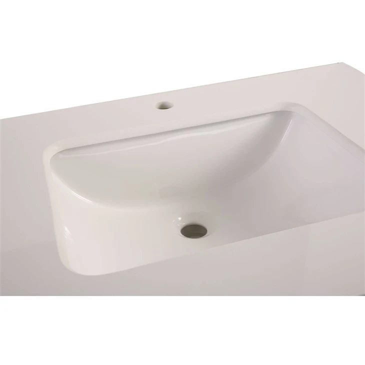 White Quartz Stone Bathroom Vanity